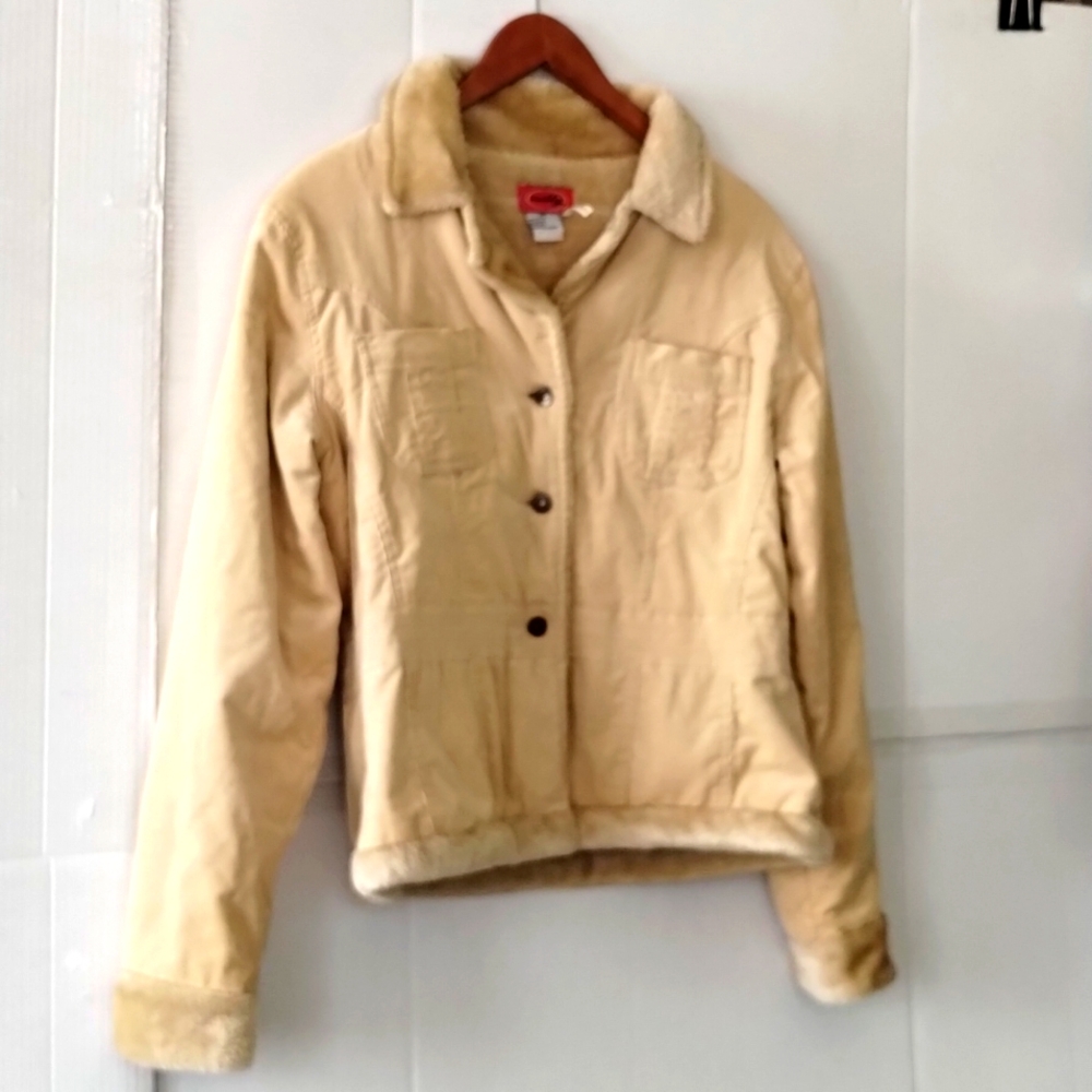 Milly lt brown corduroy jacket girls size XL lined soft comfy cozy casual